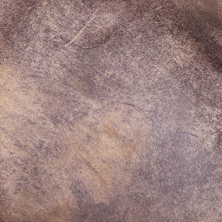 Brown Suede With Fur Fabric