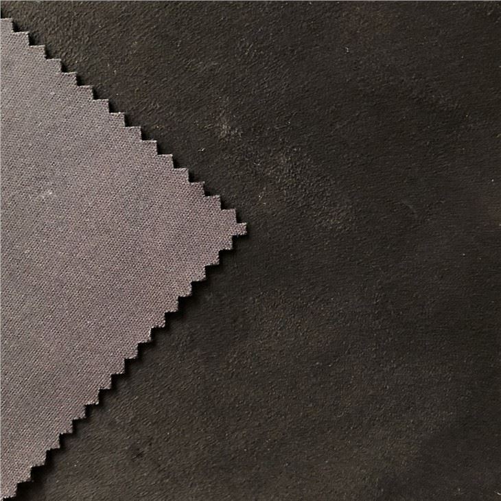100% Polyester Knitting Suede With Interlock Fabric